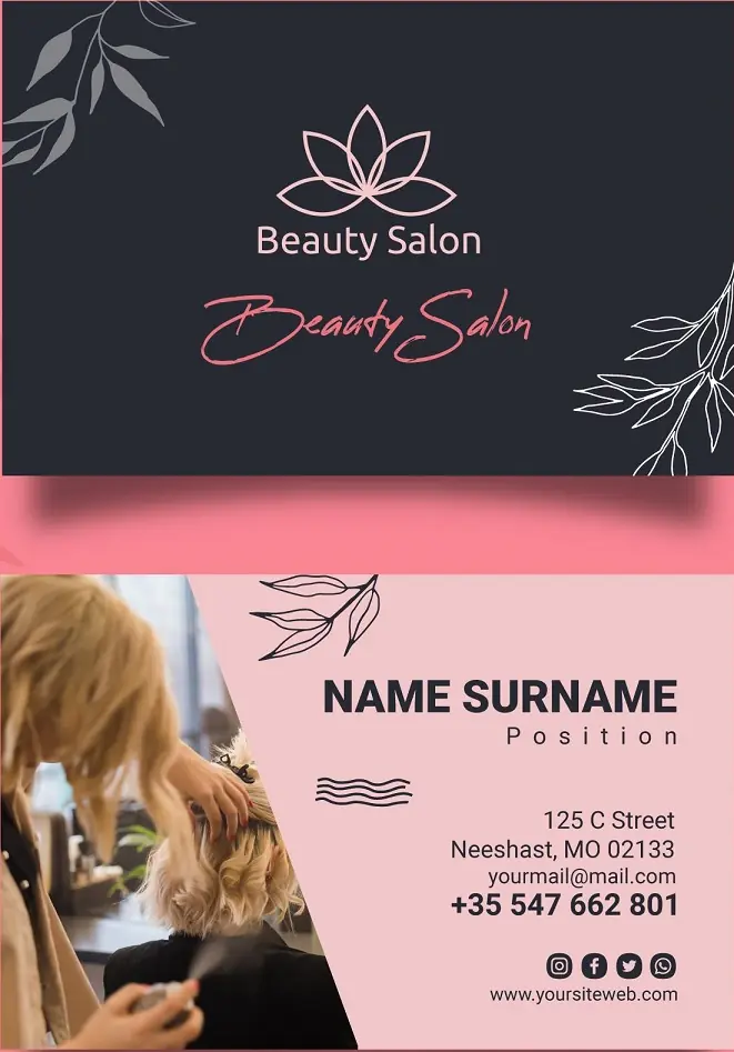 Salons & Spas Business Card 221