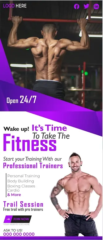 Fitness & Gym Door Hanger 101