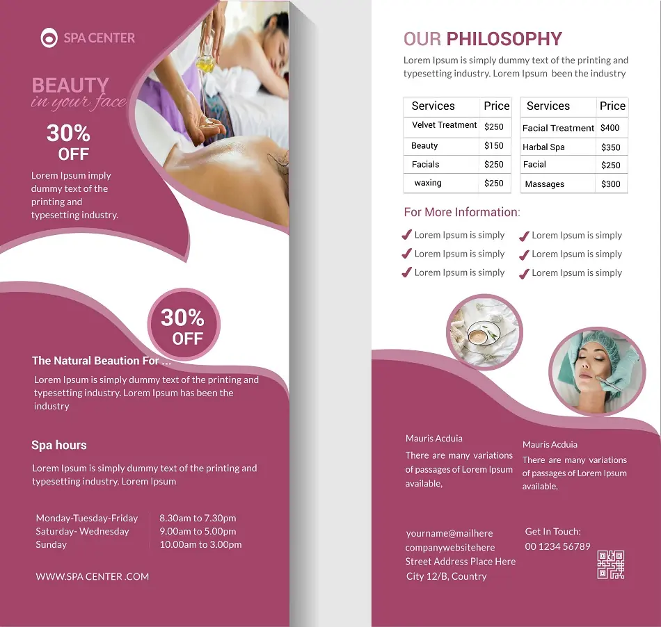 Salons & Spas Door Hanger 231