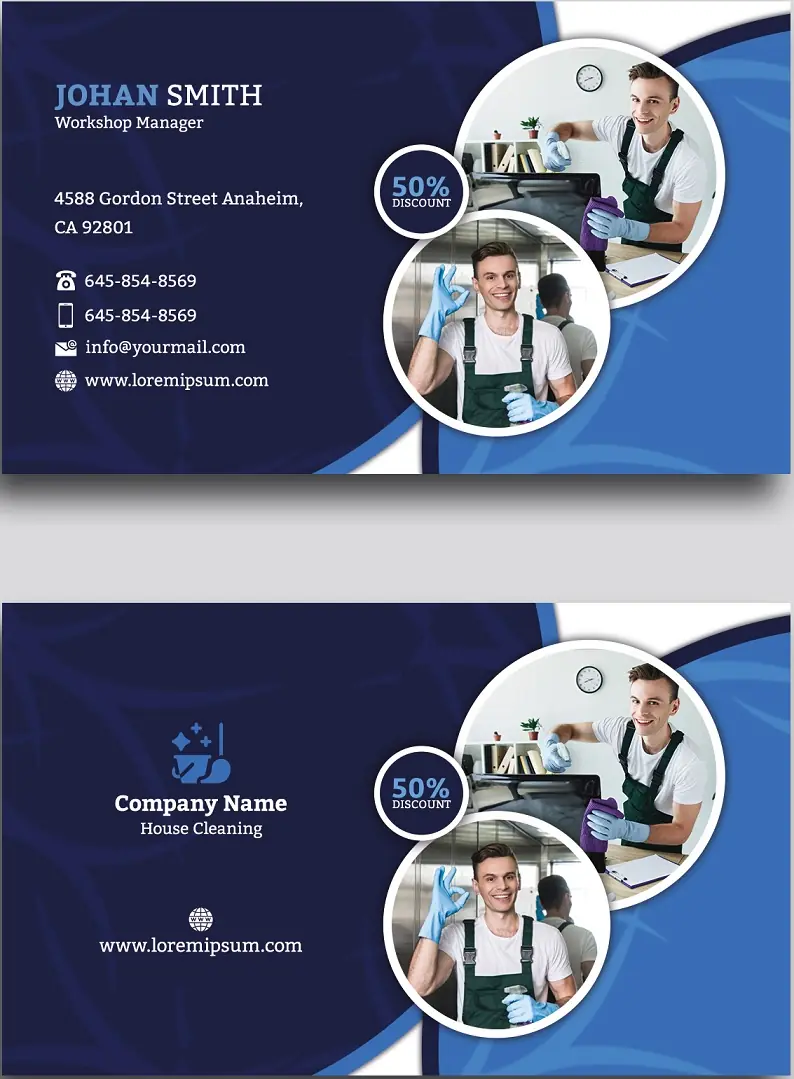 Heating & Air Conditioning Business Card 291