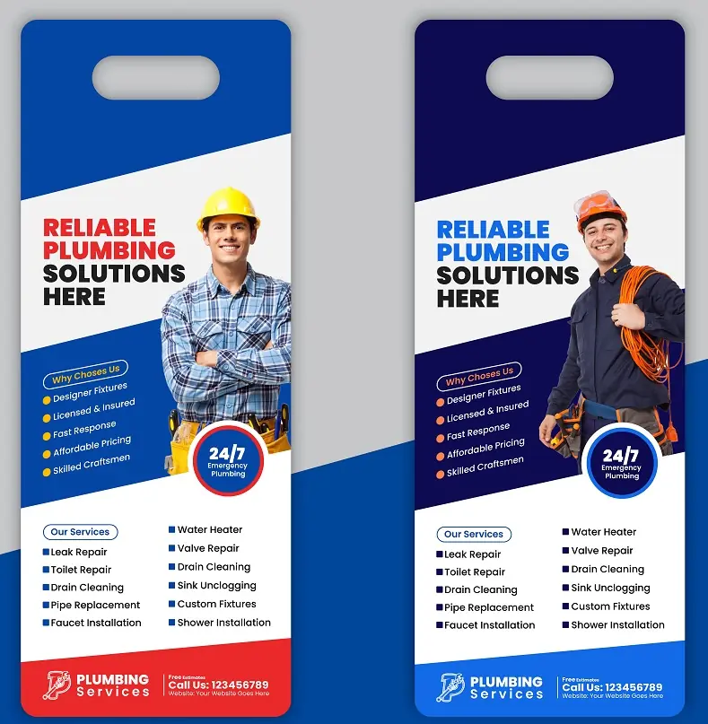 Heating & Air Conditioning Door Hanger 171