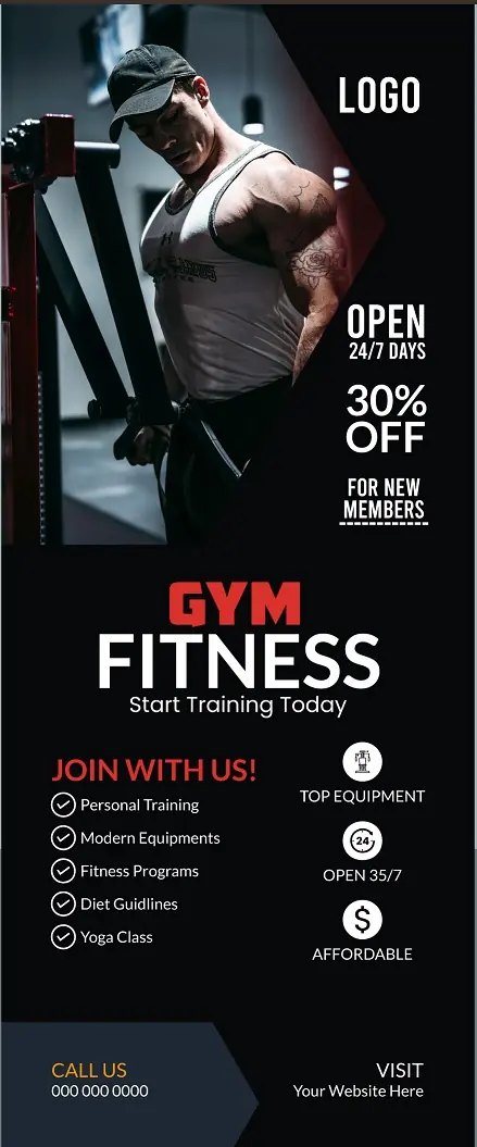 Fitness & Gym Door Hanger 161
